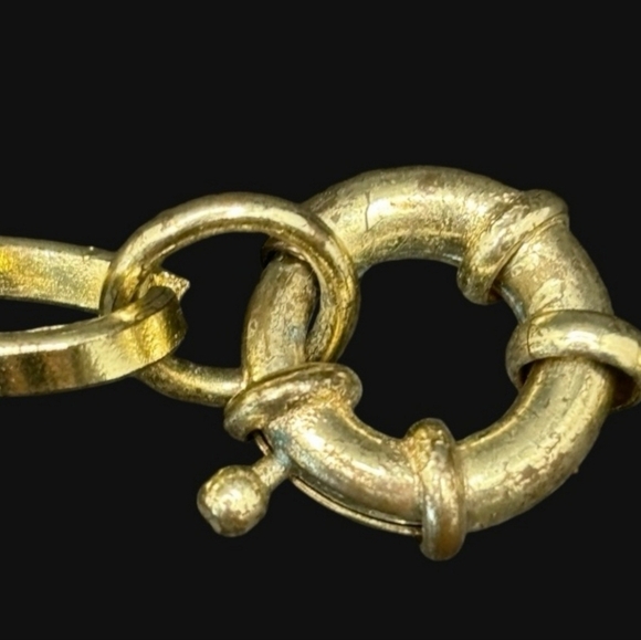 Gold plated cuban link chain with dangling graduated color jasper roundbeads - Picture 8 of 10